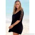 Swimsuits for All Women's Plus Size Tunic Swimsuit Cover Up Black B07GXMLYHN